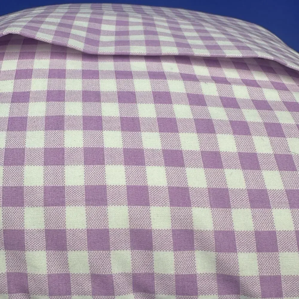 Handmade‎ Throw Pillow 12” Cottage Granny Core Gingham Purple Best Friends